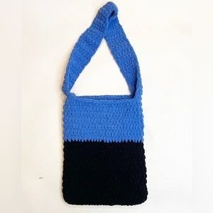 Crochet blanket bag.